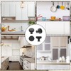 GegXcn 4 Pack Black Cupboard Knobs, Round Metal Knurled Cabinet