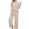 HNG Lounge Sets for Women Two Piece Outfits Fuzzy Fleece