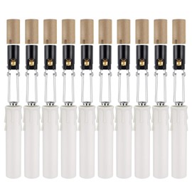 DiCUNO E12 Length Adjustable Bulb Socket, Candelabra Base Bulb Holder with Cardboard Insulator and Plastic Candle Cover Sleeves, 10-Pack