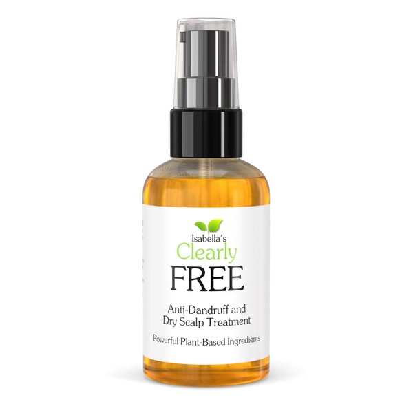 Isabella's Clearly Free, Natural Anti Dandruff Oil, Itch Relief for Dry Scalp, Itchy Scalp, Dermatitis, Psoriasis, Jojoba, Cedarwood, Manuka, Tea Tree Oils, For Adults & Kids, Made in the USA (120 ml)