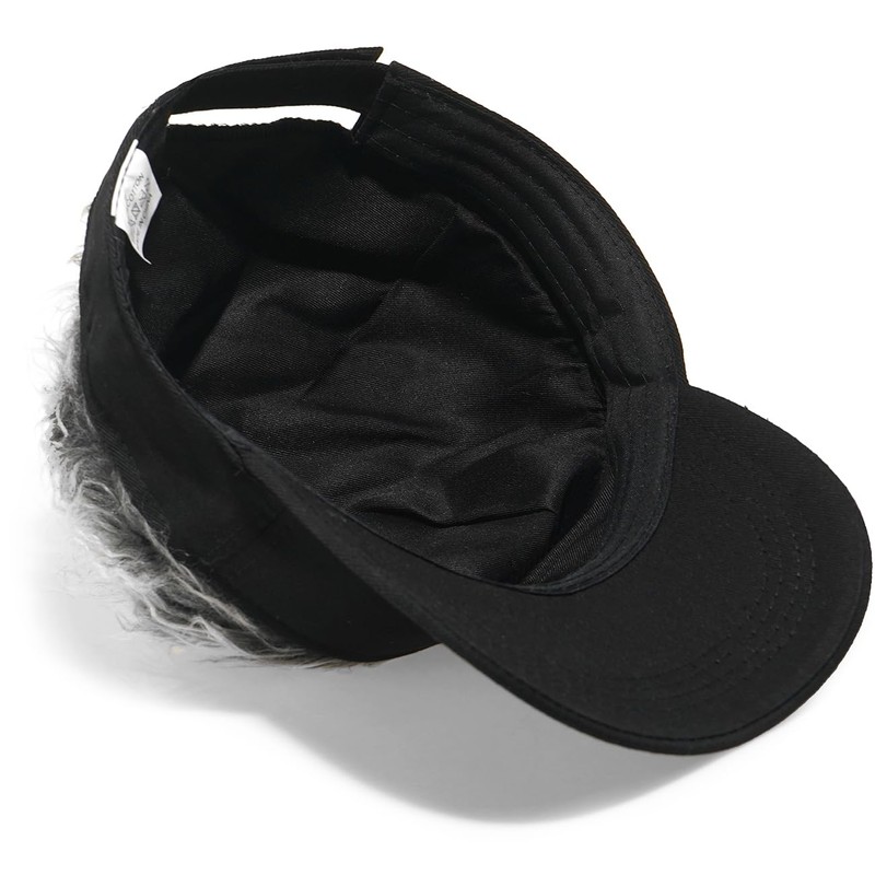 MESU Mens Visor Hat Wig Peaked Baseball Golf Cap with
