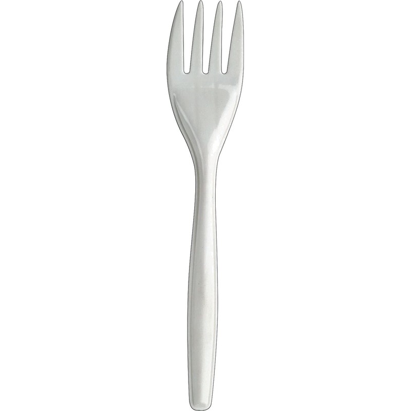 Perk PK56201 Perk Compostable Plastic Fork, Medium-Weight, White, 300/Pack (PK56201)