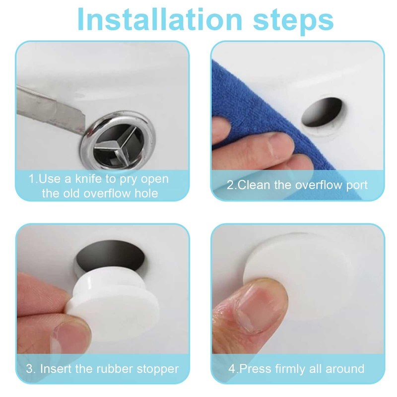 0XBIT Sink Hole Cover 20 Pack White Too Full Sink
