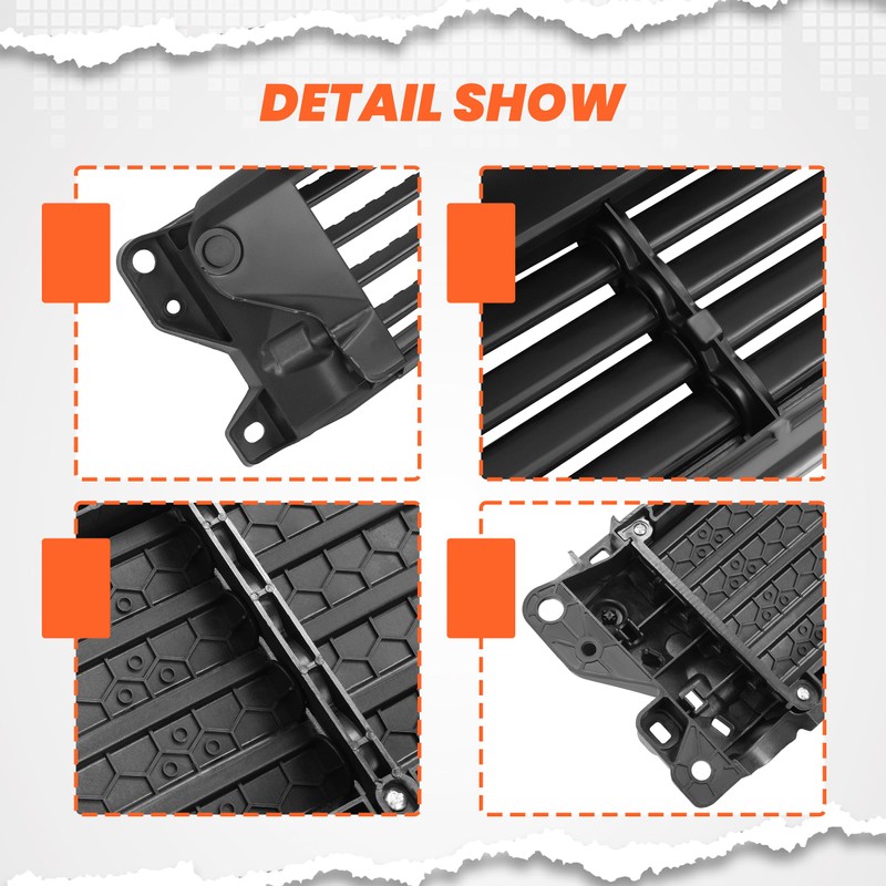 HECASA Lower Active Grille Shutter W/O Motor Compatible with 2017-2020