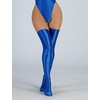 FEOYA Shiny Thigh High Stockings for Women Oil Glossy Stockings