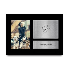 HWC Trading A4 Emma Stone Cruella Gifts Printed Signed Autograph Picture For Movie Memorabilia Fans