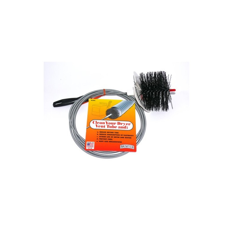 Brushtech Dryer Vent Cleaning Brush - 10-Foot Flexible Duct Cleaning