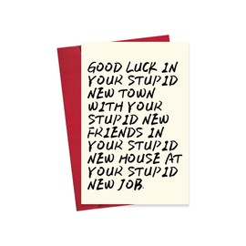 Detuca Rude Coworker Leaving Card, Happy New Job Card For Boss Colleague, Funny Moving Away Card For Friends, Hilarious Going Away Card, farewell card