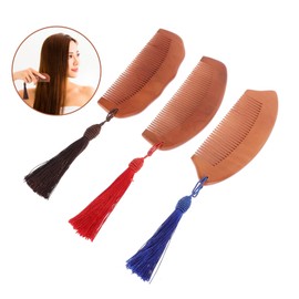 IWOWHERO Wooden Fine Tooth Comb Portable Pocket for Long Hair Short Thick Curly Hair Styling