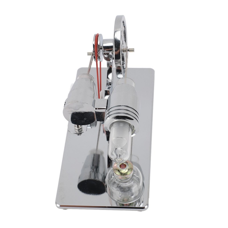 Sterling Engine Model with LED Bulb and Flywheel Stirling Engine