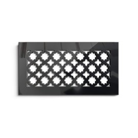 SABA Home Decor Black Mirror Vent Cover - Limited Edition Air Wall Register 6" x 12" Duct Opening (8" x 14" Overall) Acrylic Fiberglass Grille for Walls and Ceilings NOT for Floor USE, Venetian