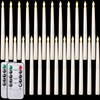 Tuanse 24 Pack Christmas Flameless Flicker Taper Candles with Remote