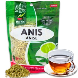 Hanan Loose Anise Herbal Tea (Anis) 1.4 oz (40 g) - Natural, Dried Anise Tea - Aniseed Plant and Leaves for Herbal Tea Digestive Supplement