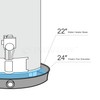 Everflow PWHP24 Plastic Water Heater Drain Pan with 1 in.