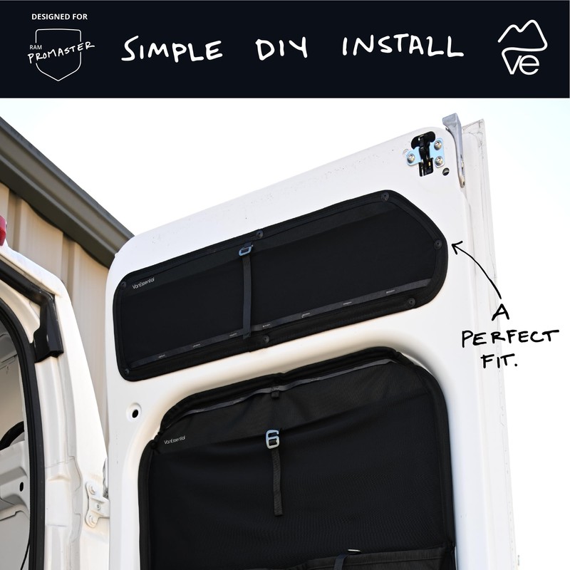 VanEssential Rear Door UPPER Storage Panels (Pair) Designed for Ram