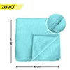 Zuvo Microfibre Cloth For Car(12-Pack)- Ultra Soft, Scratch Free, Highly