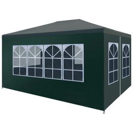 Green Outdoor Party Tent from vidaXL - UV and Water-Resistant Polyethylene Garden Gazebo with Steel Frame - Decorative, Easy to Assemble
