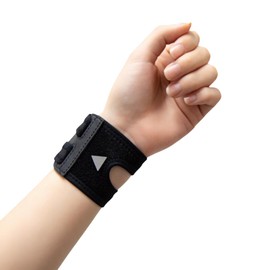 GRIPIT Double Line Air Wrist Guard | TFCC Support, Ultra-thin 1mm, Available in 6 Colors, Unisex (Black (Burakku))