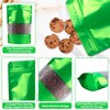 100 Pack Smell Proof Bags, Resealable Green Mylar Bags with