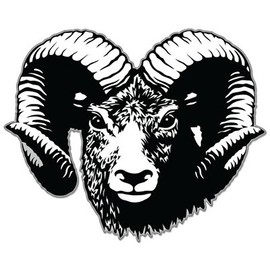 Ram Head Vinyl Sticker - Car Phone Helmet - Select Size