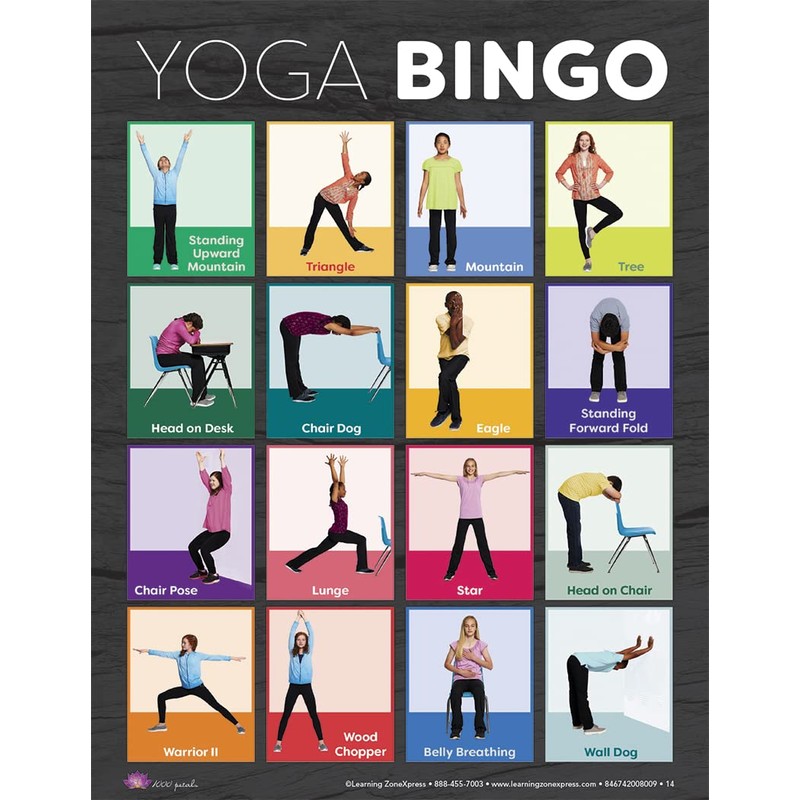 Learning ZonExpress Yoga Bingo Cards