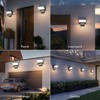 Coinmit 2 Pack Modern Outdoor Wall Light 3000K 24W Porch