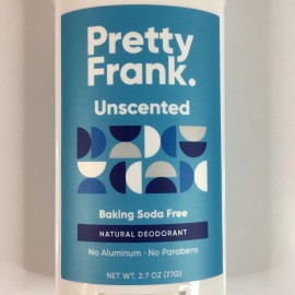 Pretty Frank Unscented Baking Soda Free Natural Aluminum Free Deodorant 2.7 oz