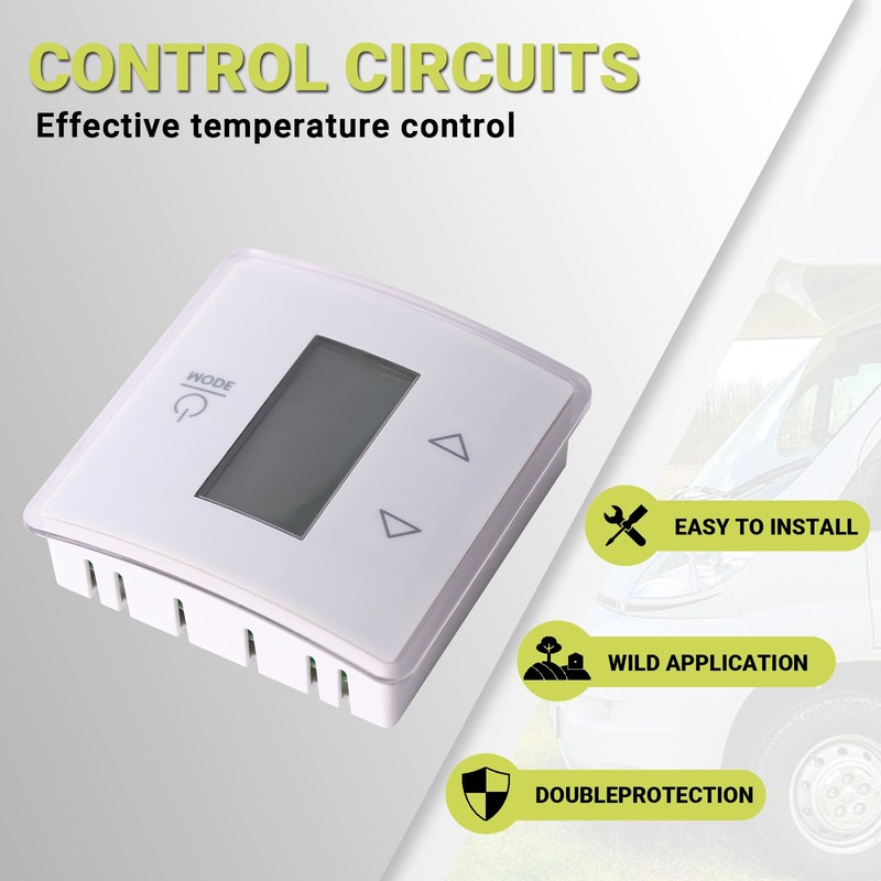 Mocar7 RV Wall Thermostat, 3316250.712 Single Zone RV AC Thermostat
