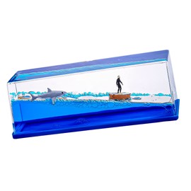 Honsheng Unsinkable Surfing Boy Wave Boat Fluid Toy in a Box bottle Acrylic Paperweight Desk Decorations Toy Gifts Liquid Wave Cruise Fluid Ship Ornament for Car