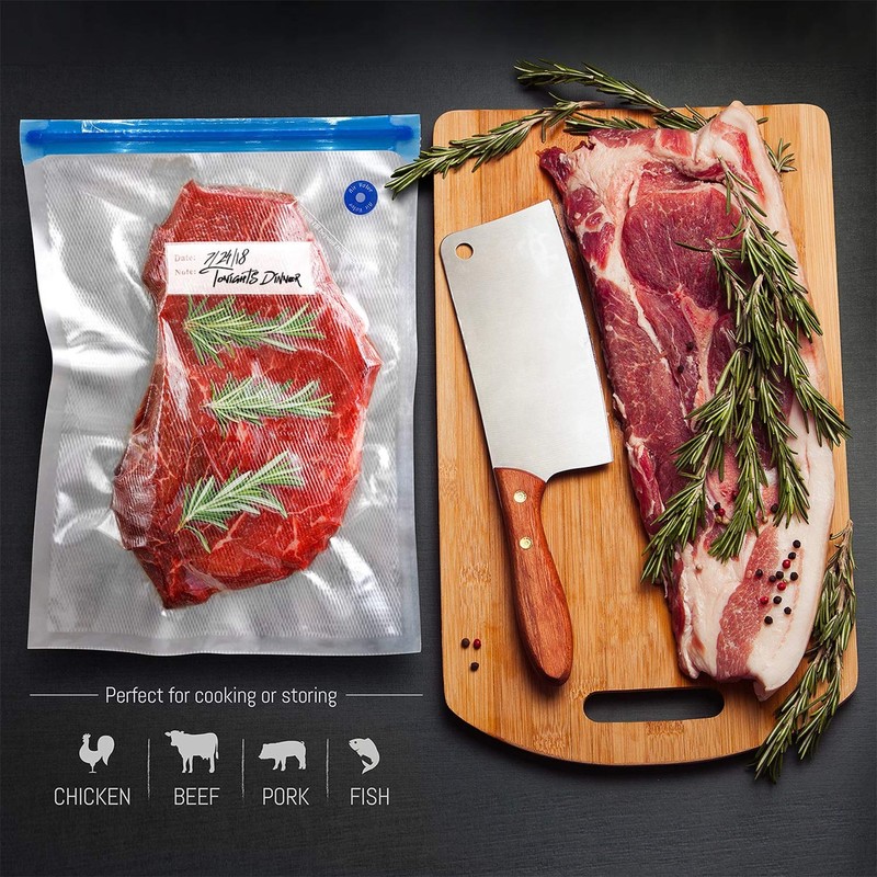 VICARKO 30 Vacuum Zipper Bags, Vacuum Sealer Bags, Food Storage,
