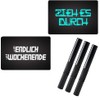 M&M Smartek Aluminium Tubes & "Finally Weekend & Pull It Through" Cards Snuff Snorter Sniffer Snuffer for Snuff Set (Version 4)