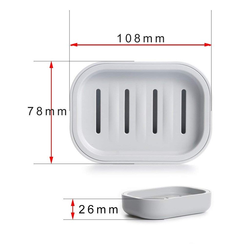 UVIVIU Plastic Soap Dish with Drainage,Soap Dishes Holder for Bathroom