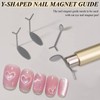 Plman Double-Head Cat Eye Nail Magnet Set, Nail Magnet Tool