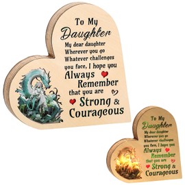 Daughter Gifts from Dad - Engraved Wooden Night Light, Daughter Birthday Gifts, Gifts for Daughter from Mum, Graduation Christmas Gifts for Daughter, Daughter-in-Law Gifts, Bedroom Decoration