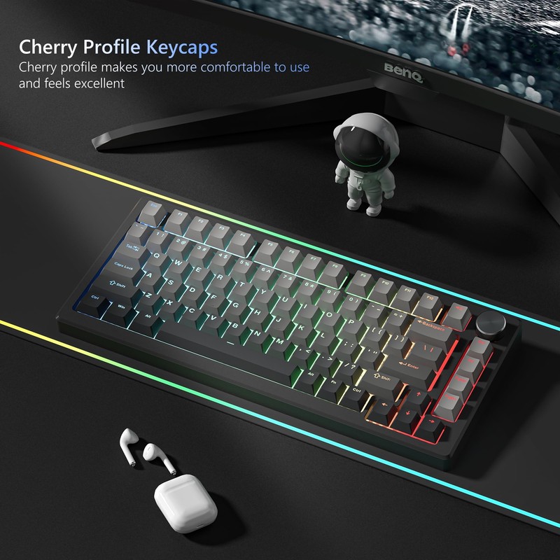 Womier Shine Through PBT Keycaps 60 75 100 Percent Cherry