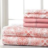Spirit Linen Home 6 PC Paisley Sheet Set Soft Pink