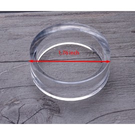 sowaka 9 Pcs Display Stands Acrylic Clear Small Round Baseball Ring Stands Easel Holders for Soft Ball Tennis Ball Spheres Marbles Collection (Large)