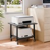 niffgaff Printer Stand with Lockable Wheels, 2-Tier Rolling Printer Cart