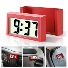 Betus Car Dashboard Digital Clock - Vehicle Adhesive Clock with Jumbo LCD Time & Day Display - Mini Automotive Stick On Watch for Car Truck Dashboard & Air Vent