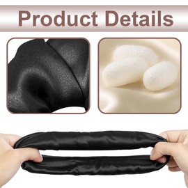 JRYXDS 5Er Set Mulberry Seiden Scrunchies Für Damen Luxuriös Elastisch Gestreif Für Weniger Frizz & Haarbruch(Grau, Weiß, Schwarz, Gelb, Rosa)