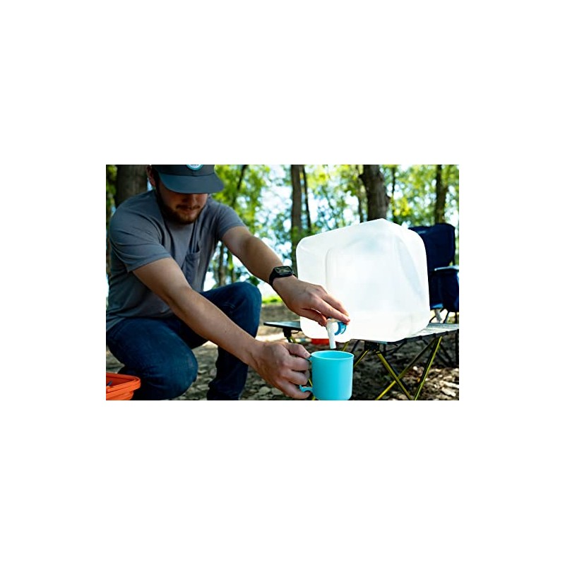 UST 5 Gal Water Carrier Cube with Collapsible, Transparent, Compact