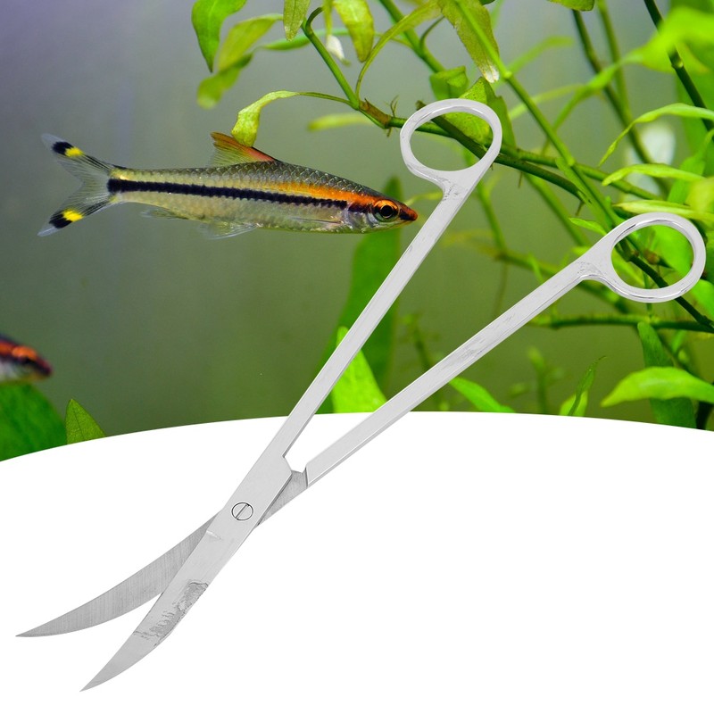 Stainless Steel Aquatic Plant Scissors Shears Aquarium Fish Tank Aquatic