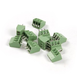 UCTOP STORE 30pcs 3 Pole 2.54mm Pitch PCB Mount Screw Terminal Block Connector
