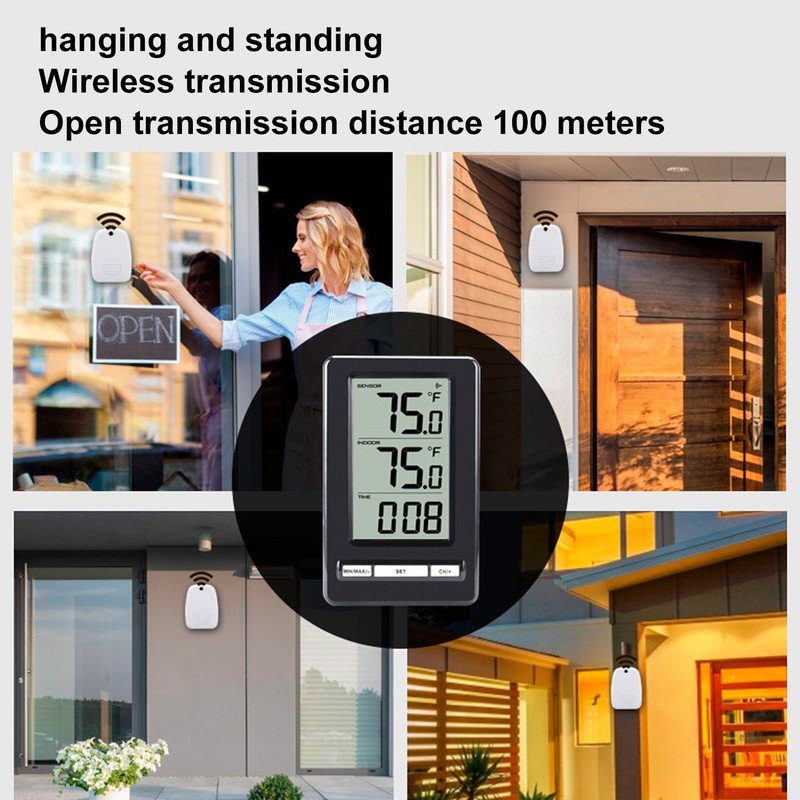 Wireless Indoor and Outdoor HighPrecision Electronic Thermometer Electronic Temperature Meter