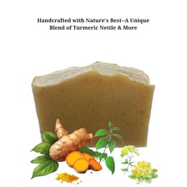 GemTii Tumeric Nettle Natural Cold Process Handmade Bar Soap