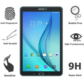 Galaxy Tab E 8.0 Screen Protector, EpicGadget Ultra HD Crystal Clear Bubble Free Anti Fingerprint Anti Scratch 9H Hardness Tempered Glass Screen Protector For Galaxy Tab E 8.0 SM-T378/T377A/P/R/T/V