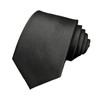 NECOTIA Brand, One-Touch Attachment Necktie, Matte Black, Plain (2.0 inches
