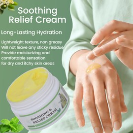 1-Pack Soothing Relief Cream, Herbal Moisturizer for Sensitive Skin