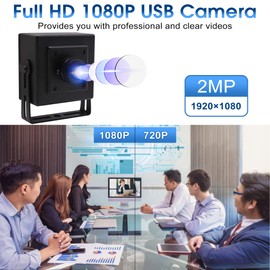 ELP USB Camera 2MP 180 Degree Fisheye Lens USB Webcam 100fps/60fps 1080P USB Camera Module with Metal Case,UVC USB2.0 Webcam for Computer Laptop Jetson Nano Windows Linux Raspberry Pi