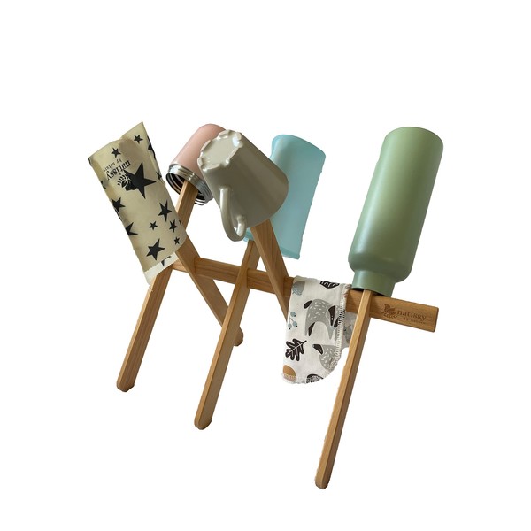 Wooden Dish Drying Rack; Wood Drying Rack for Dishes- Collapsable